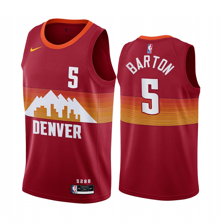 Nike Nuggets #5 Will Barton Red NBA Swingman 2020-21 City Edition Jersey