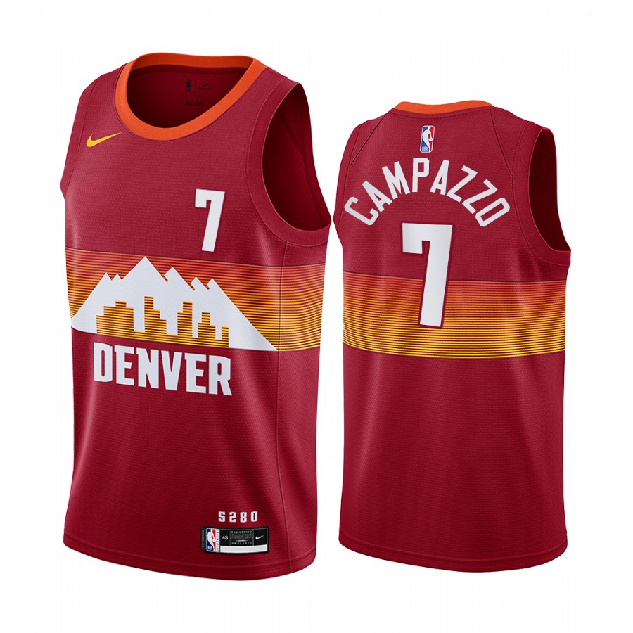 Nike Nuggets #7 Facundo Campazzo Red NBA Swingman 2020-21 City Edition Jersey