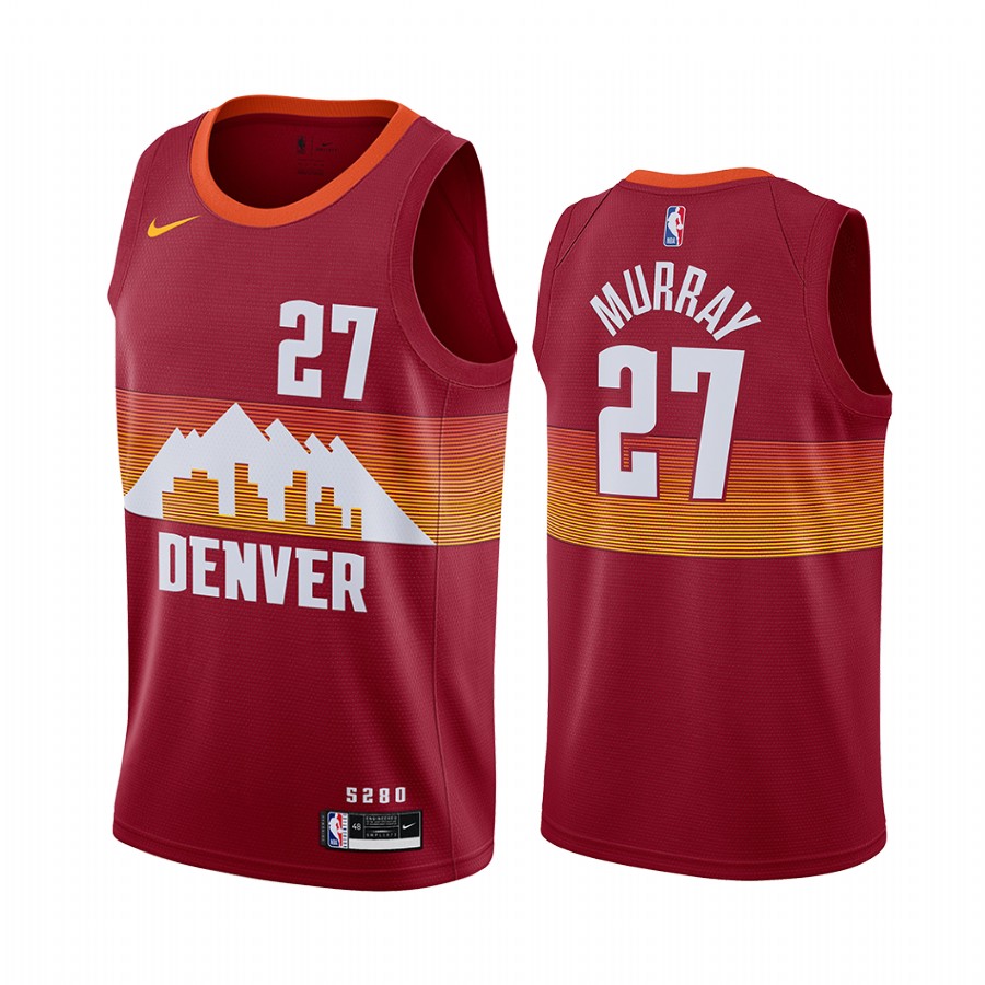Nike Nuggets #27 Jamal Murray Red NBA Swingman 2020-21 City Edition Jersey