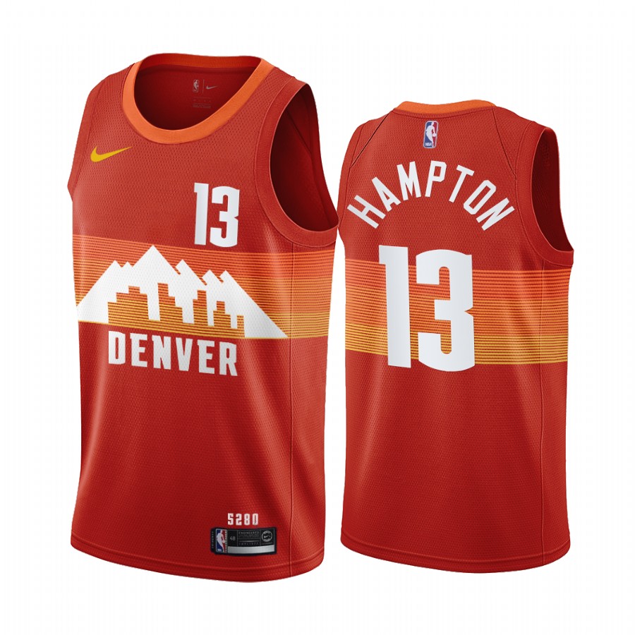Nike Nuggets #13 R.J. Hampton Red NBA Swingman 2020-21 City Edition Jersey
