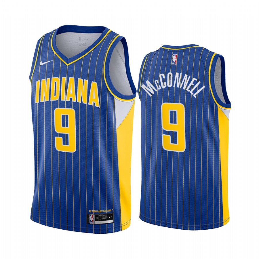 Nike Pacers #9 T.J. McConnell Blue NBA Swingman 2020-21 City Edition Jersey