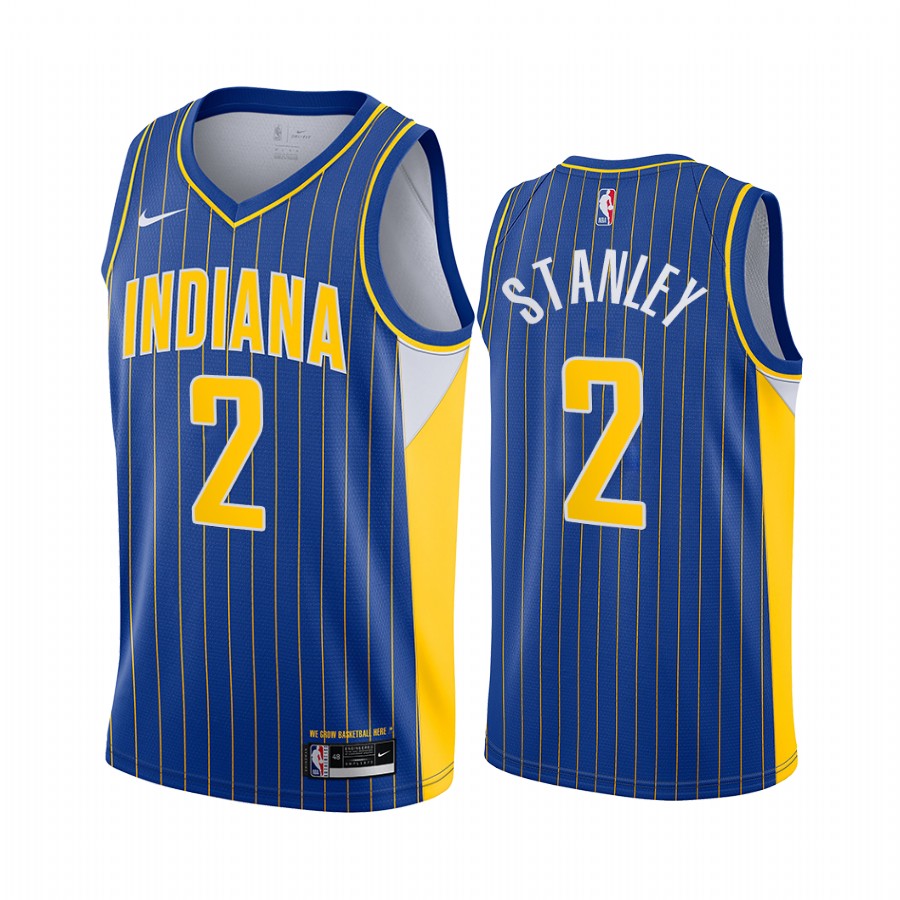 Nike Pacers #2 Cassius Stanley Blue NBA Swingman 2020-21 City Edition Jersey