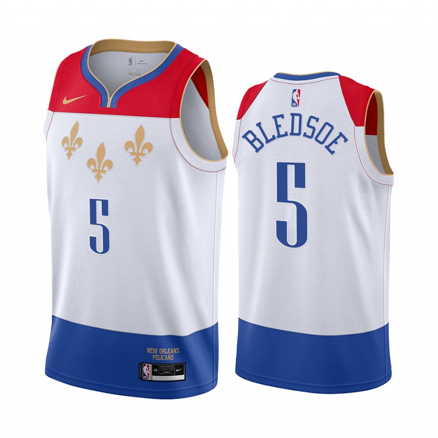 Nike Pelicans #5 Eric Bledsoe White NBA Swingman 2020-21 City Edition Jersey