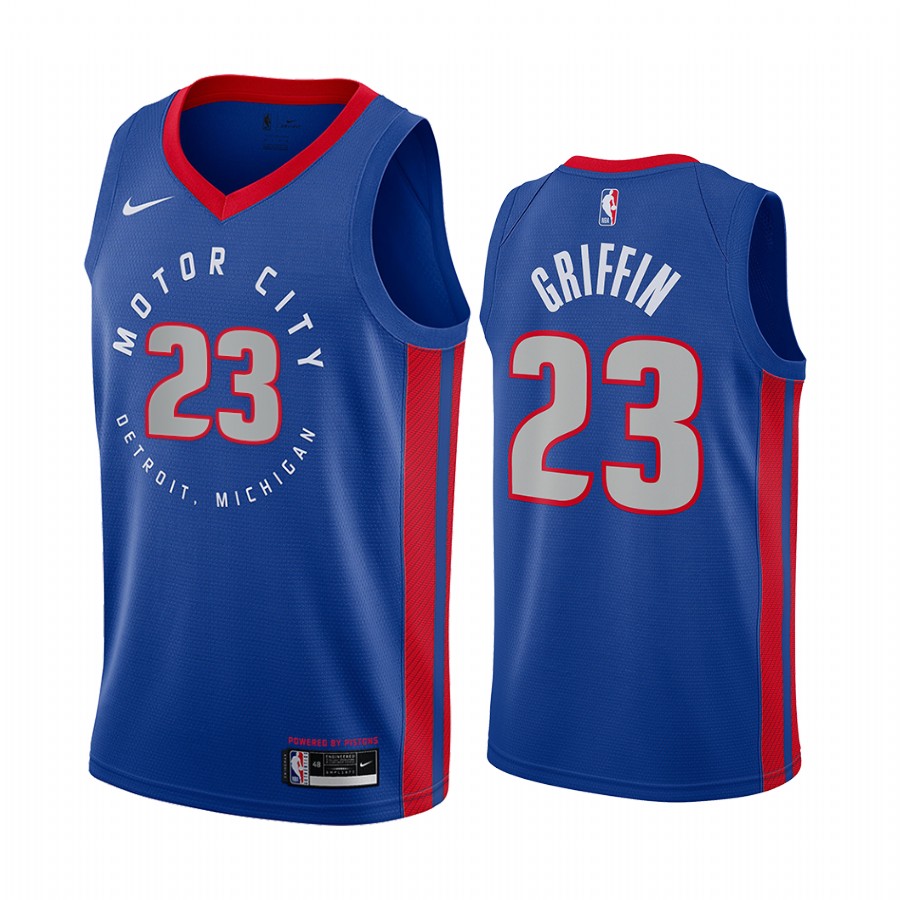 Nike Pistons #23 Blake Griffin Blue NBA Swingman 2020-21 City Edition Jersey
