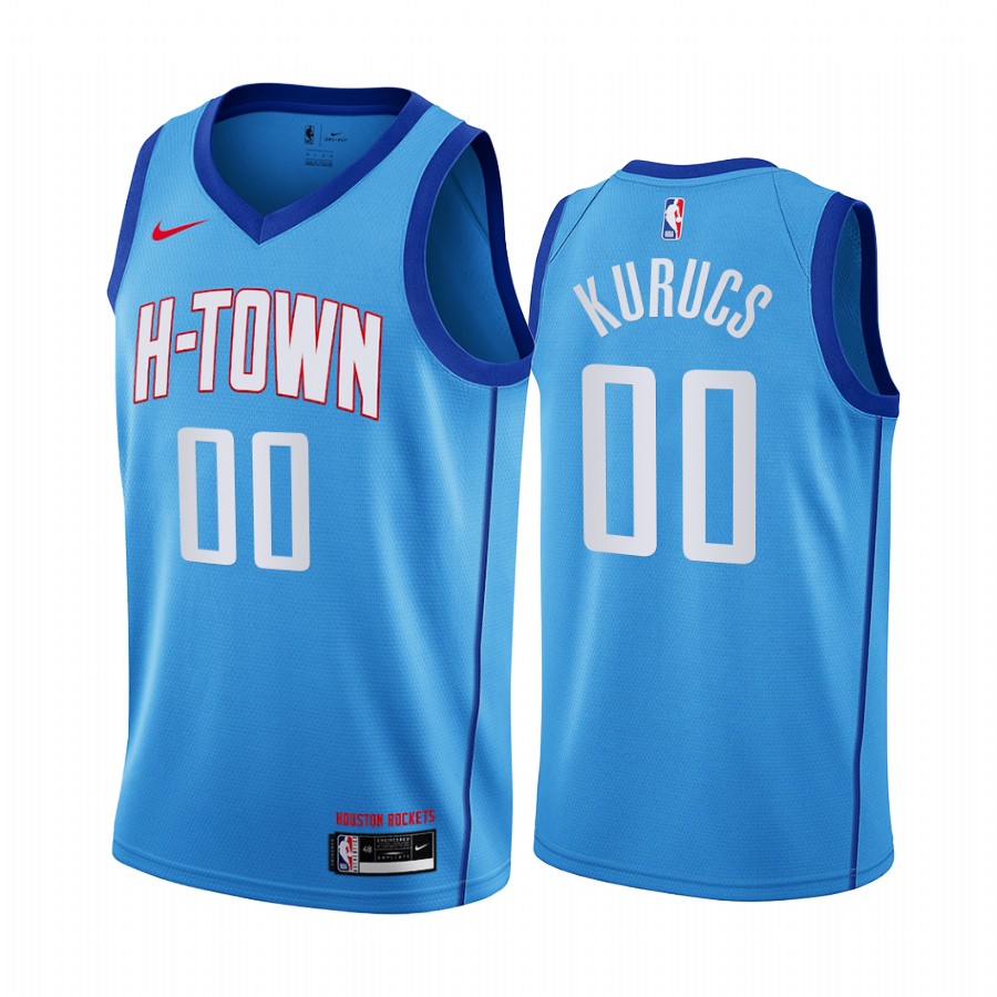 Nike Rockets #00 Rodions Kurucs Blue NBA Swingman 2020-21 City Edition Jersey