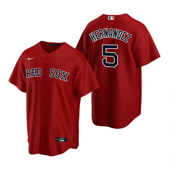 Men's Boston Red Sox #5 Kike Hernandez Nike Red Alternate Cool Base Jersey