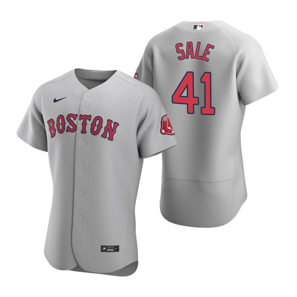 Men's Boston Red Sox #41 Chris Sale Nike Gray Road Flex Base Jersey