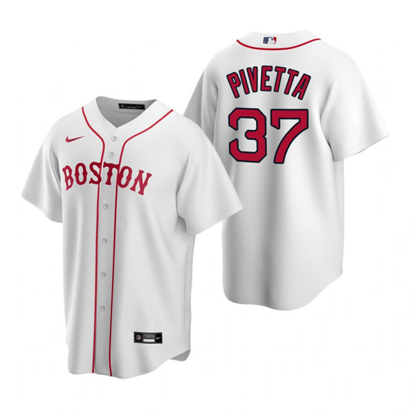 Men's Boston Red Sox #37 Nick Pivetta Nike White Alternate Boston Jersey