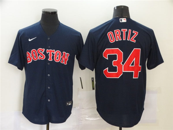 Men's Boston Red Sox Retired Player #34 David Ortiz Nike Navy Home Cool Base Jersey