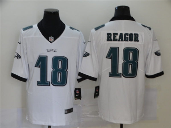Mens Philadelphia Eagles #18 Jalen Reagor Nike White NFL Vapor Limited Jersey