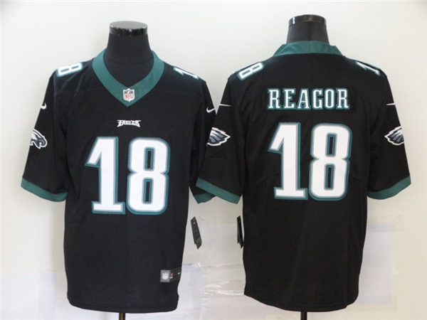 Mens Philadelphia Eagles #18 Jalen Reagor Nike Black NFL Vapor Limited Jersey Mens Philadelphia Eagles #18 Jalen Reagor Nike Black NFL Vapor Limited Jersey