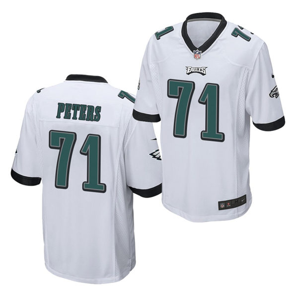 Mens Philadelphia Eagles #71 Jason Peters Nike White NFL Vapor Limited Jersey