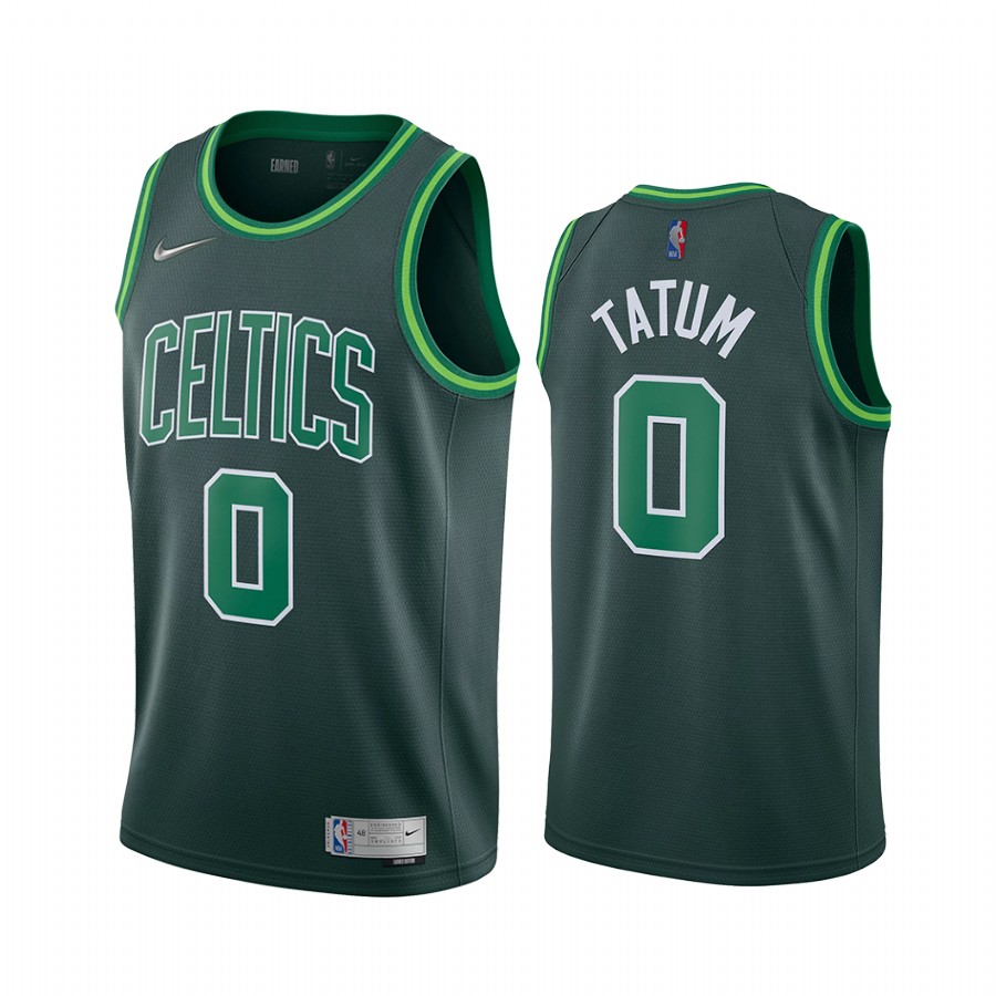 Boston Celtics #0 Jayson Tatum Green NBA Swingman 2020-21 Earned Edition Jersey