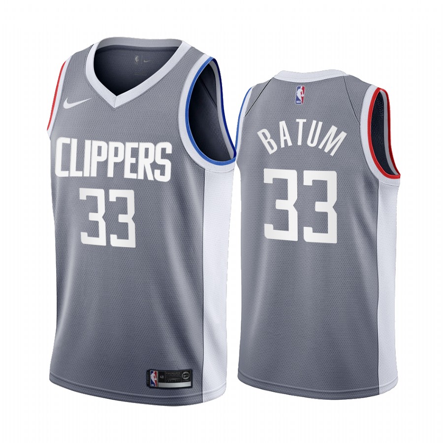 Los Angeles Clippers #33 Nicolas Batum Gray NBA Swingman 2020-21 Earned Edition Jersey