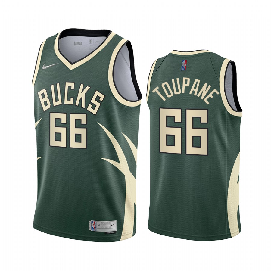 Milwaukee Bucks #66 Axel Toupane Green NBA Swingman 2020-21 Earned Edition Jersey