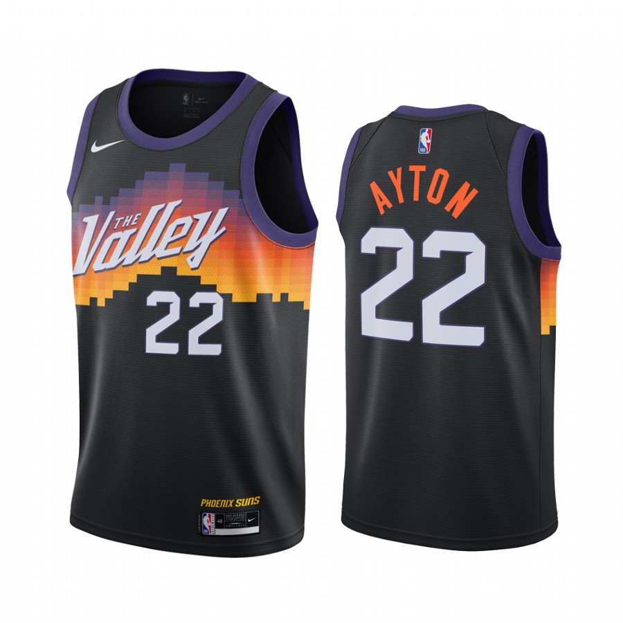 Nike Suns #22 Deandre Ayton Black NBA Swingman 2020-21 City Edition Jersey