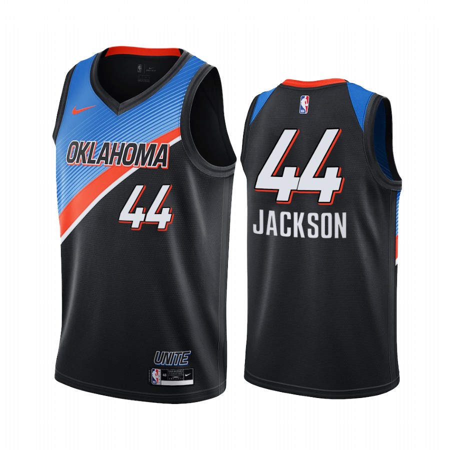 Nike Thunder #44 Justin Jackson Black NBA Swingman 2020-21 City Edition Jersey