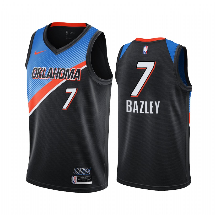 Nike Thunder #7 Darius Bazley Black NBA Swingman 2020-21 City Edition Jersey