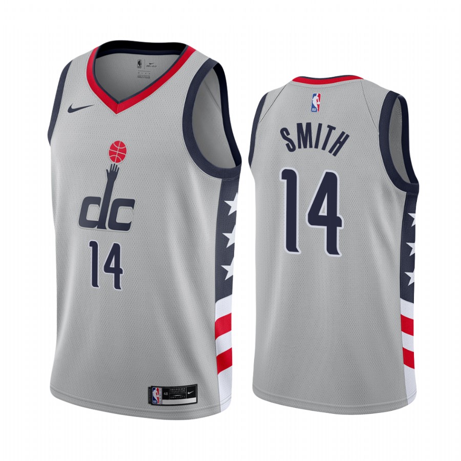 Nike Wizards #14 Ish Smith Gray NBA Swingman 2020-21 City Edition Jersey