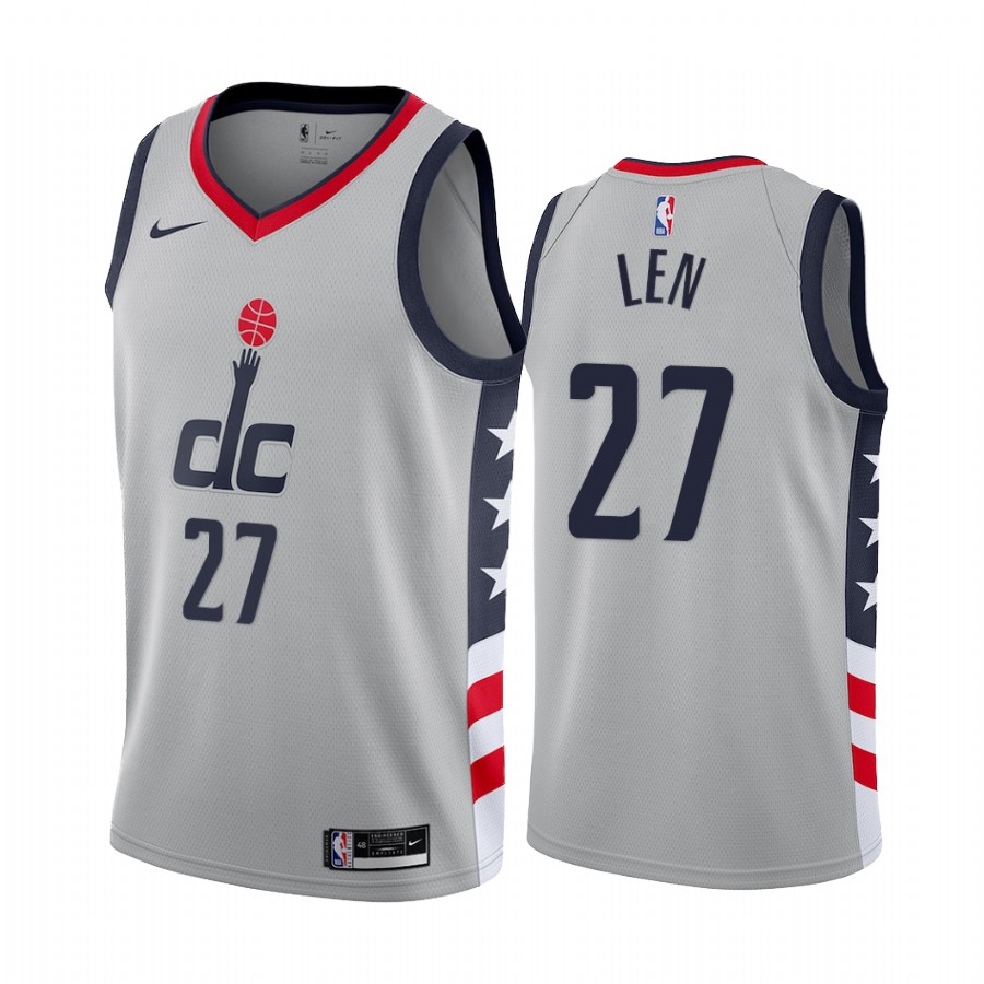 Nike Wizards #27 Alex Len Gray NBA Swingman 2020-21 City Edition Jersey