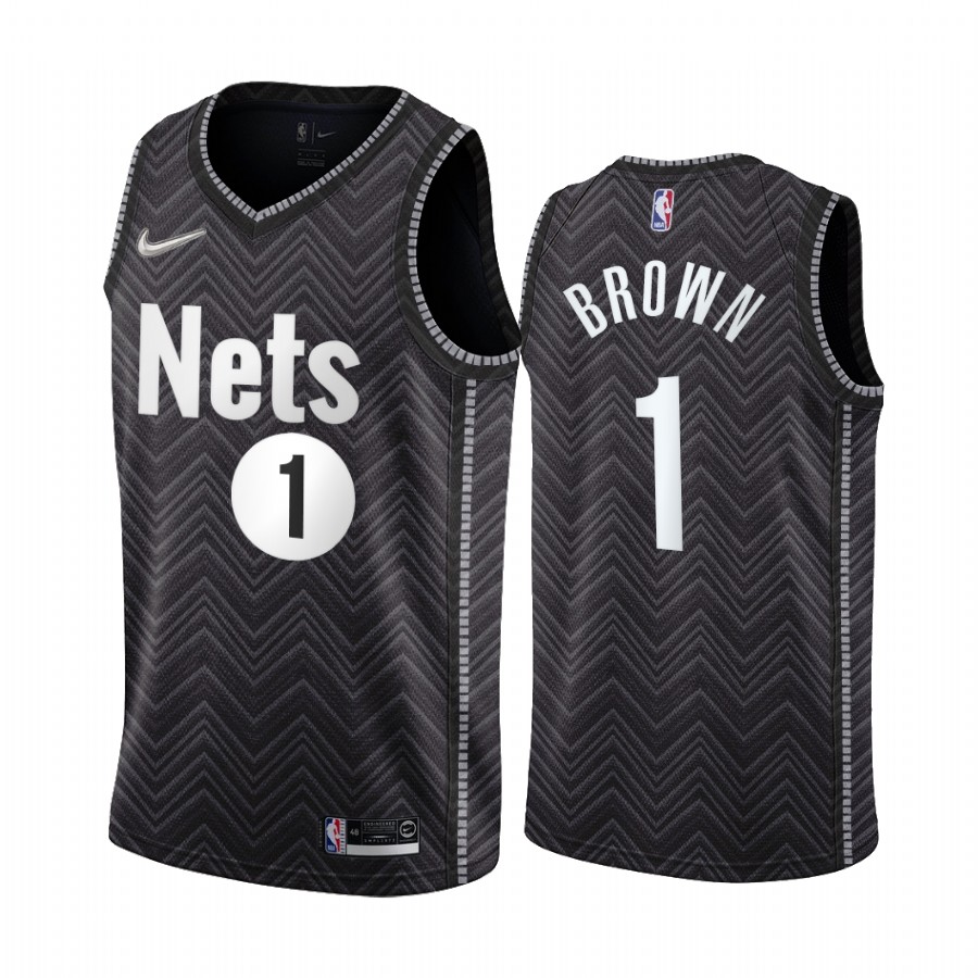 Brooklyn Nets #1 Bruce Brown Black NBA Swingman 2020-21 Earned Edition Jersey