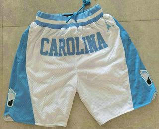 Men's North Carolina Tar Heels White College Basketball Brand Jordan Just Don Swingman Shorts