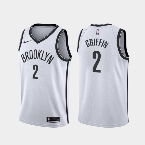 Men's Brooklyn Nets #2 Blake Griffin 2021 Association White Jersey