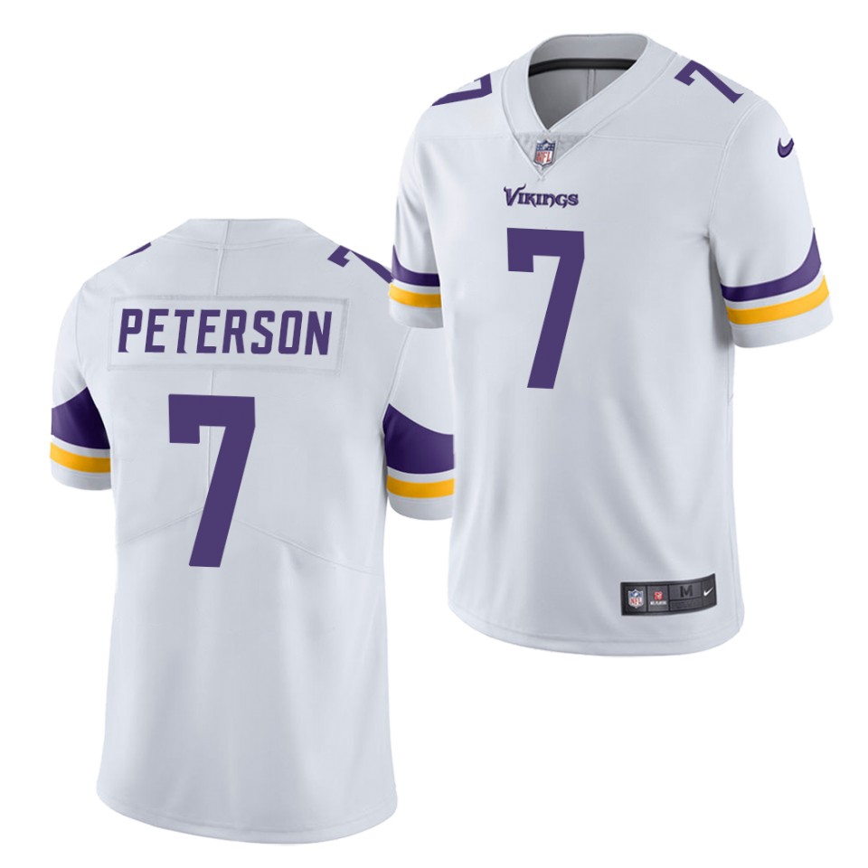 Men's Minnesota Vikings #7 Patrick Peterson Nike White Vapor Untouchable Limited Jersey