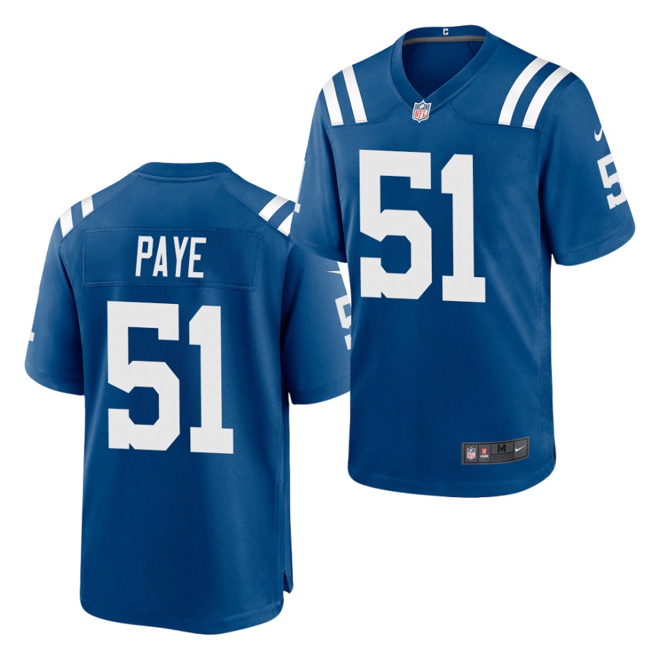 Men's Indianapolis Colts #51 Kwity Paye Nike Royal Vapor Untouchable Jersey