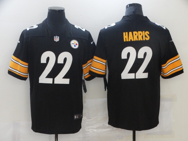 Men's Pittsburgh Steelers #22 Najee Harris Nike Black Alternate Vapor Football Jersey