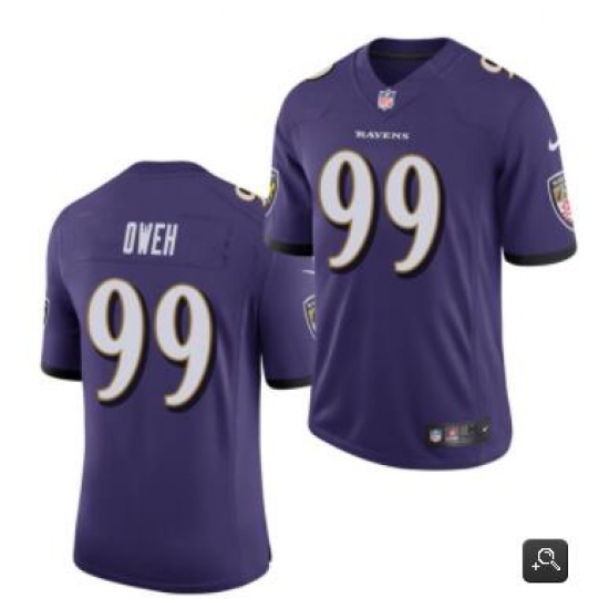 Men's Baltimore Ravens #99 Odafe Oweh Nike Purple Vapor Untouchable Limited Jersey