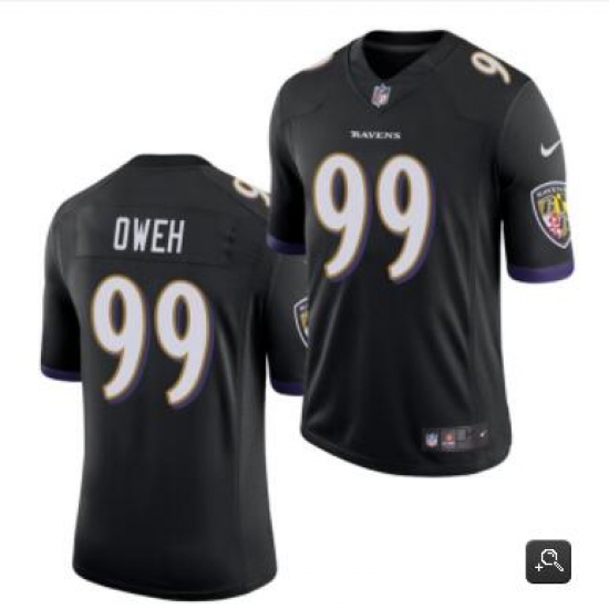 Men's Baltimore Ravens #99 Odafe Oweh Nike Black Vapor Untouchable Limited Jersey
