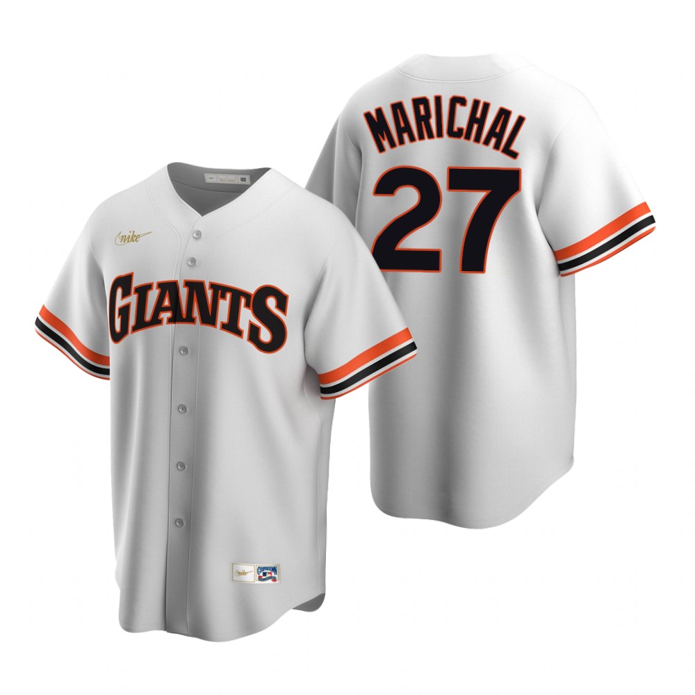 Men's San Francisco Giants Retired Players #27 Juan Marichal Nike Home White Cooperstown Collection Jersey