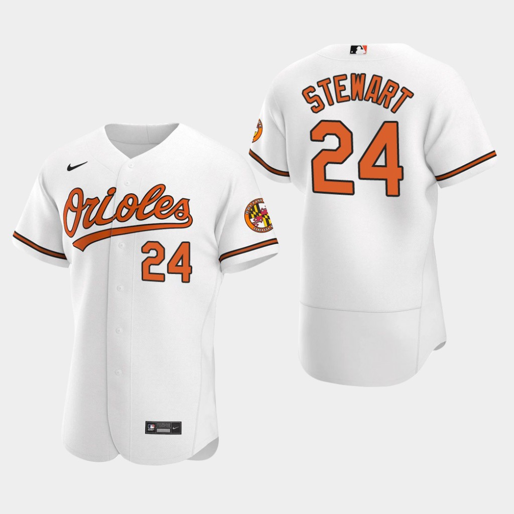 Men's Baltimore Orioles #24 DJ Stewart Nike Orange Alternate Flexbase Jersey