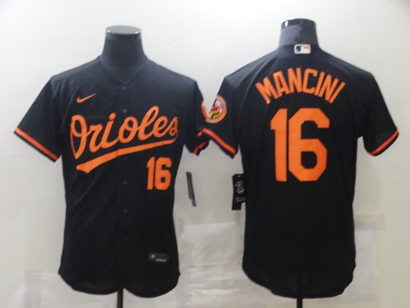 Men's Baltimore Orioles #16 Trey Mancini Nike Black Alternate Flexbase Jersey Men's Baltimore Orioles #16 Trey Mancini Nike Black Alternate Flexbase Jersey