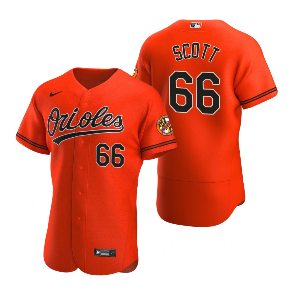 Men's Baltimore Orioles #66 Tanner Scott Nike Orange Alternate Flexbase Jersey Men's Baltimore Orioles #66 Tanner Scott Nike Orange Alternate Flexbase Jersey
