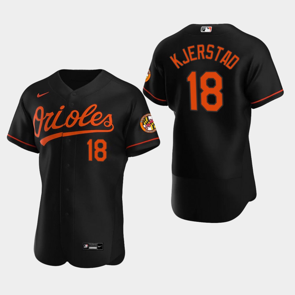 Men's Baltimore Orioles #18 Heston Kjerstad Nike Black Alternate Flexbase Jersey