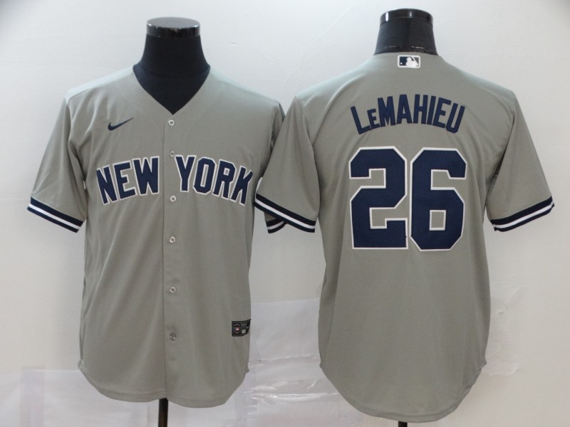 Youth New York Yankees #26 DJ LeMahieu Nike Grey Road Jersey