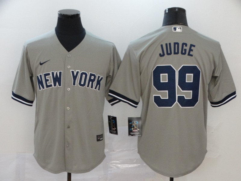 Youth New York Yankees #99 Aaron Judg Nike Grey Road Jersey