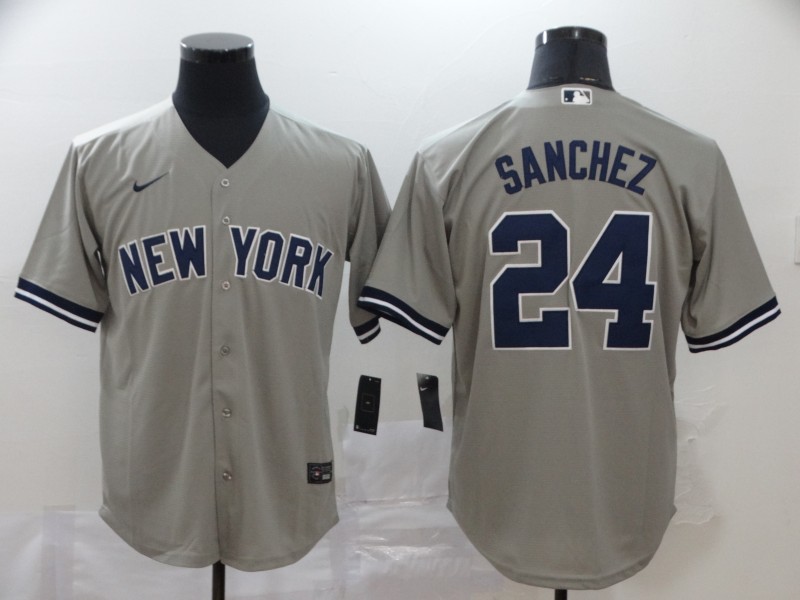 Youth New York Yankees #24 Gary Sanchez Nike Grey Road Jersey