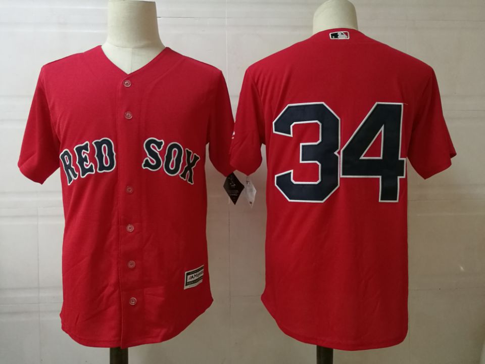 Mens Boston Red Sox Retired Player #34 David Ortiz Majestic Red Cool base Jersey
