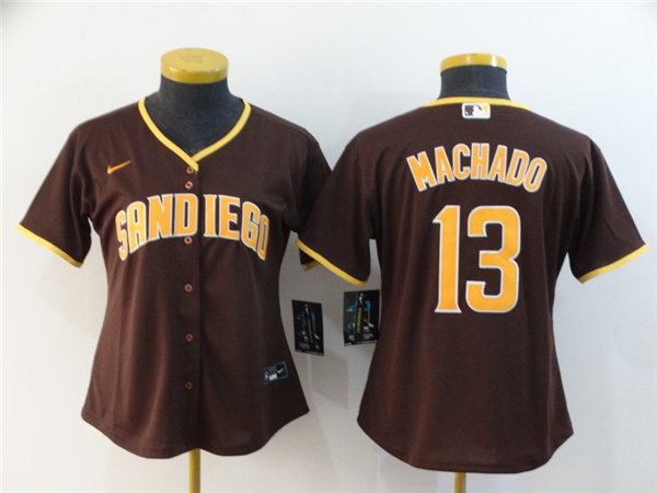 Women's San Diego Padres #13 Manny Machado Nike Brown Jersey