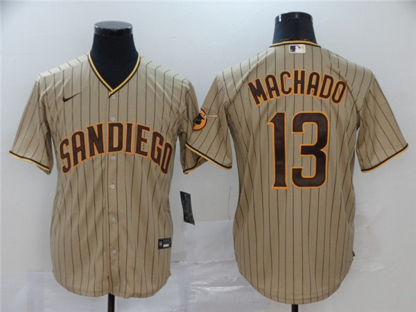 Youth San Diego Padres #13 Manny Machado Nike Tan Brown Jersey