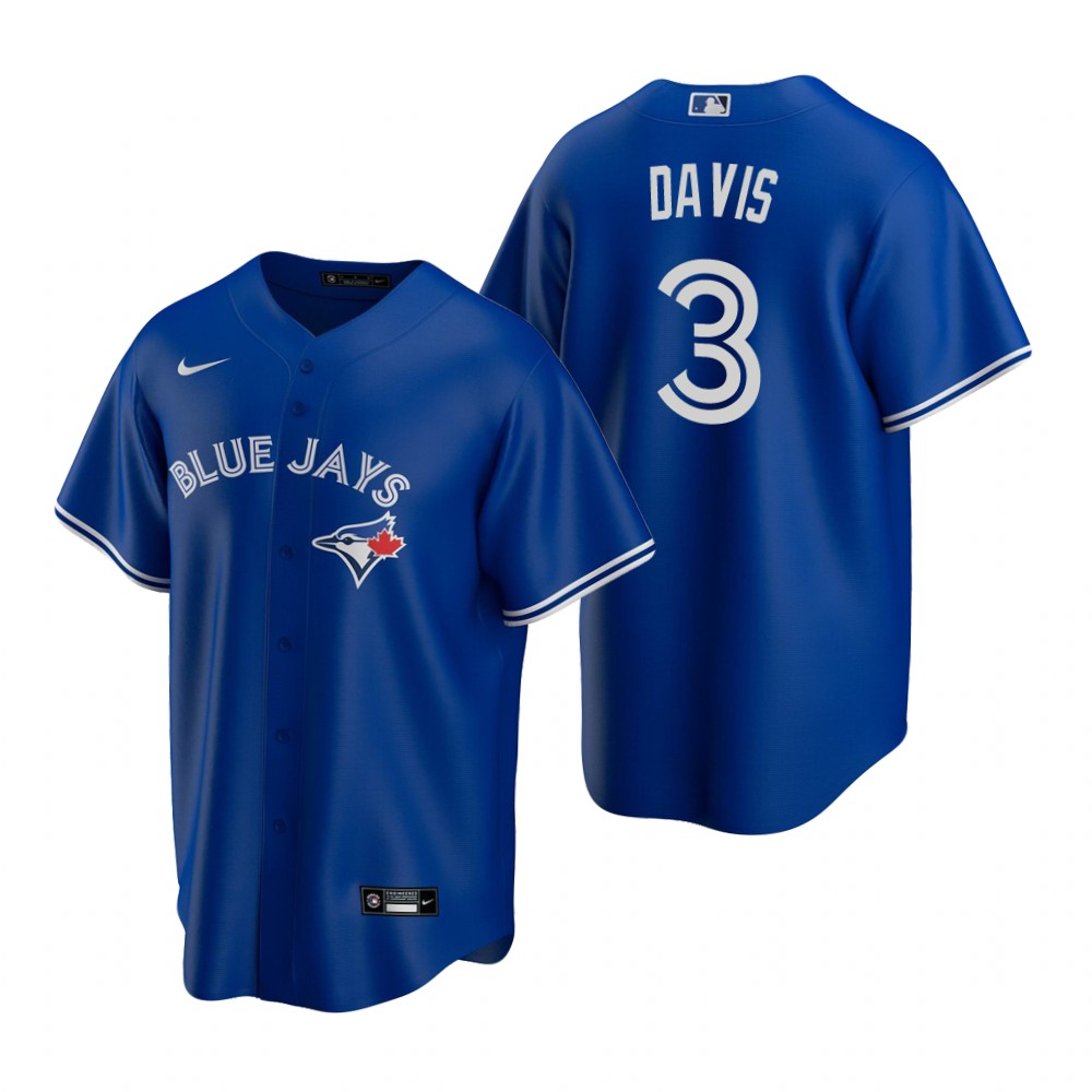 Men's Toronto Blue Jays #3 Jonathan Davis Nike Royal Cool Base Jersey