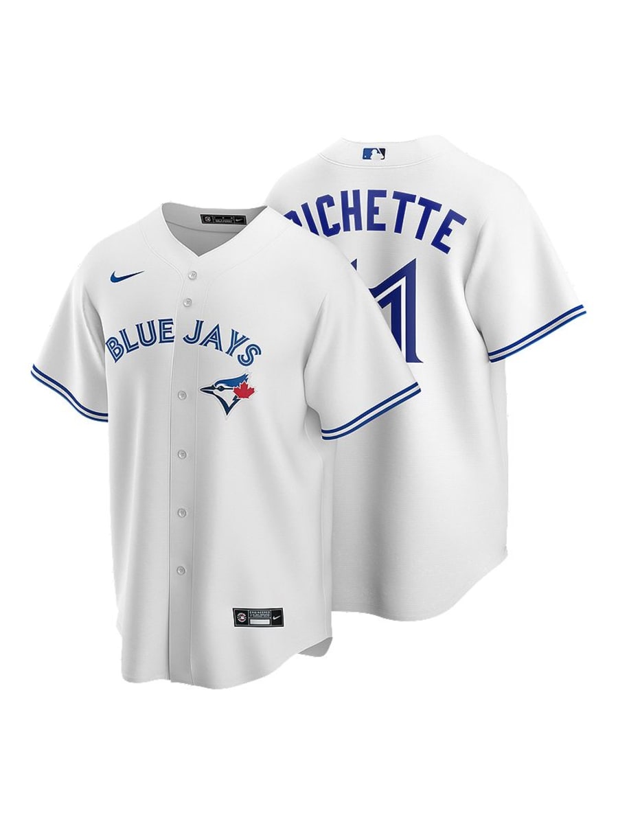 Men's Toronto Blue Jays #11 Bo Bichette Nike White Home Cool Base Jersey