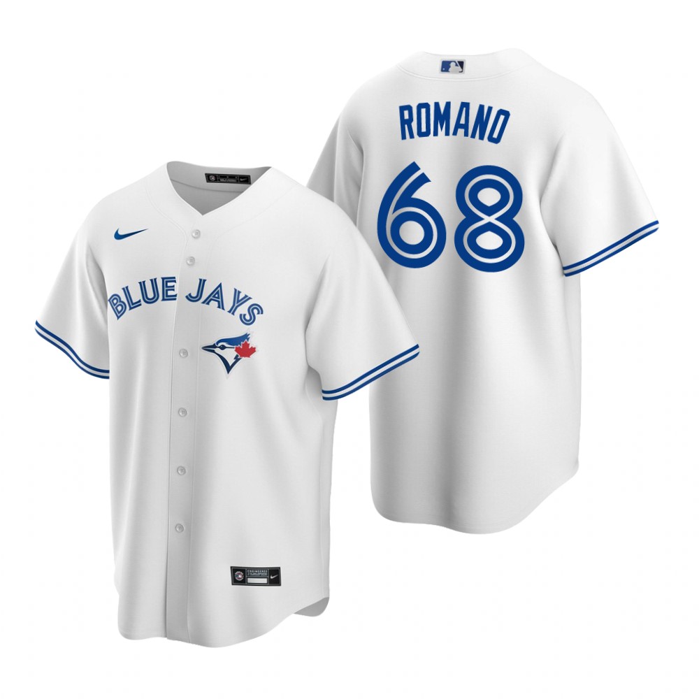 Men's Toronto Blue Jays #68 Jordan Romano Nike White Home Cool Base Jersey