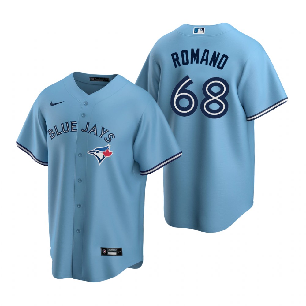 Men's Toronto Blue Jays #68 Jordan Romano Nike Powder Blue Alternate Cool Base Jersey Men's Toronto Blue Jays #68 Jordan Romano Nike Powder Blue Alternate Cool Base Jersey
