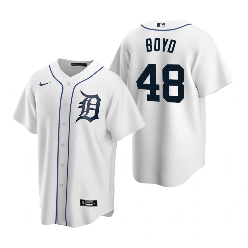 Men's Detroit Tigers #48 Matthew Boyd Nike White Home Cool Base Jersey Men's Detroit Tigers #48 Matthew Boyd Nike White Home Cool Base Jersey