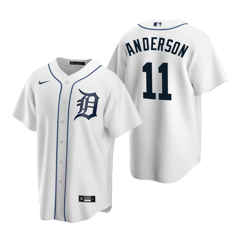 Men's Detroit Tigers Retired Player #11 Sparky Anderson Nike White Home Cool Base Jersey