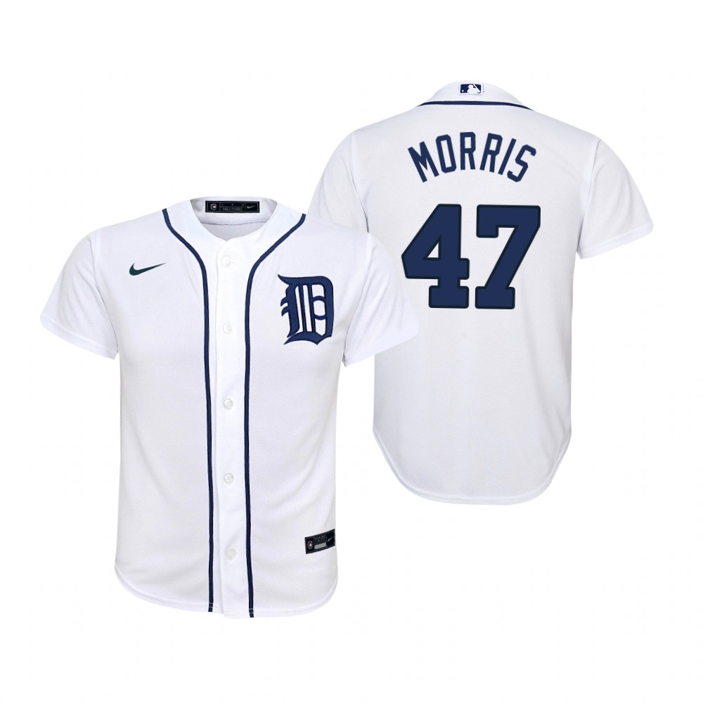 Youth Detroit Tigers #47 Jack Morris Nike White Home Jersey